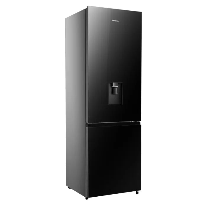 Hisense 347L Combi Fridge With Water Dispenser Black Glass H450BMIB-WD