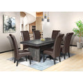Luna 7 Piece Dining Room Suite, Black