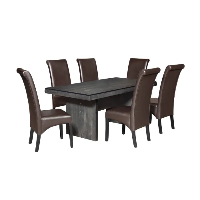 Luna 7 Piece Dining Room Suite, Black