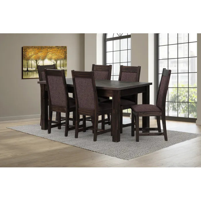 Amber 7 Piece Dining Room Suite, Mocca Brown
