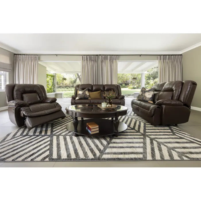 Newbury 3 Piece 3 Motion Lounge Suite, Brown