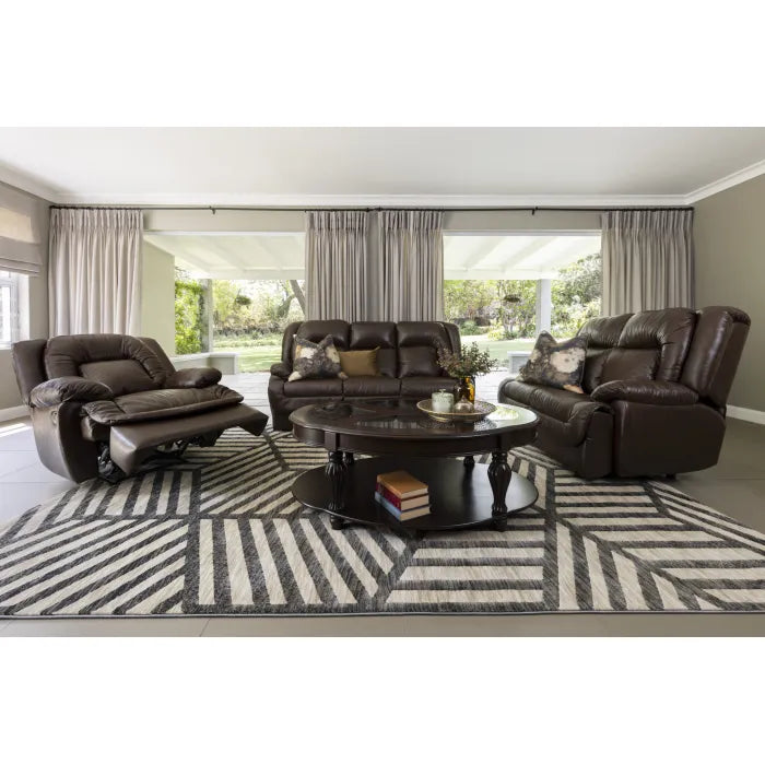 Newbury 3 Piece 3 Motion Lounge Suite, Brown